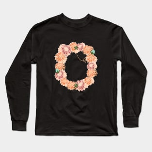 Letter O Floral Long Sleeve T-Shirt